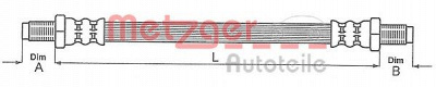 METZGER 4111706 -  Тормозной шланг
