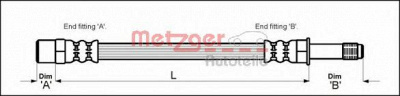METZGER 4111718 -  Тормозной шланг