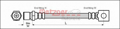 METZGER 4111757 -  Тормозной шланг