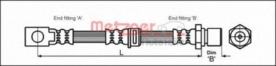 METZGER 4111758 -  Тормозной шланг