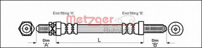 METZGER 4112103 -  Тормозной шланг
