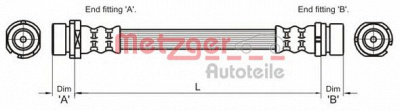 METZGER 4112336 -  Тормозной шланг