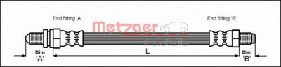 METZGER 4112502 -  Тормозной шланг