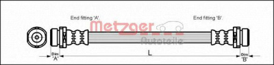 METZGER 4112503 -  Тормозной шланг
