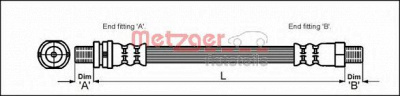 METZGER 4112507 -  Тормозной шланг
