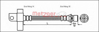 METZGER 4112508 -  Тормозной шланг