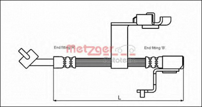METZGER 4112510 -  Тормозной шланг