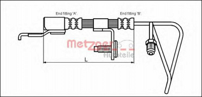 METZGER 4112511 -  Тормозной шланг