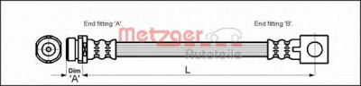 METZGER 4112514 -  Тормозной шланг