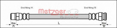 METZGER 4112520 -  Тормозной шланг