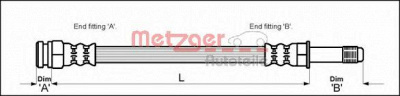 METZGER 4112522 -  Тормозной шланг
