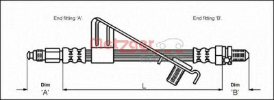 METZGER 4112527 -  Тормозной шланг
