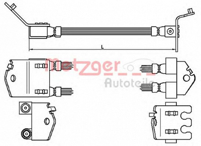 METZGER 4112539 -  Тормозной шланг