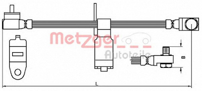 METZGER 4112542 -  Тормозной шланг