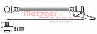 METZGER 4112545 -  Тормозной шланг