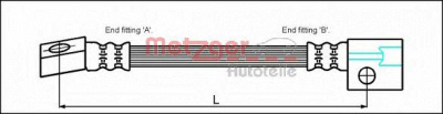 METZGER 4112811 -  Тормозной шланг