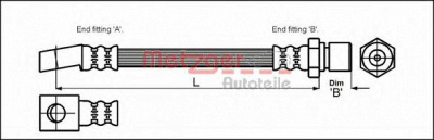 METZGER 4112812 -  Тормозной шланг