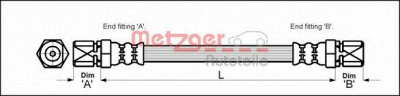 METZGER 4112813 -  Тормозной шланг