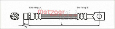 METZGER 4112818 -  Тормозной шланг