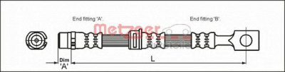METZGER 4112825 -  Тормозной шланг