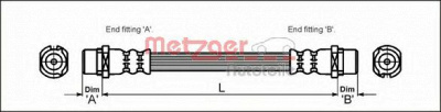 METZGER 4112828 -  Тормозной шланг