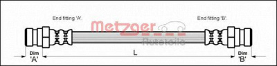METZGER 4113281 -  Тормозной шланг
