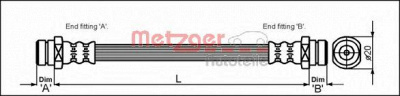 METZGER 4113312 -  Тормозной шланг