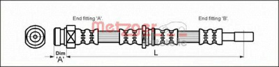 METZGER 4113315 -  Тормозной шланг