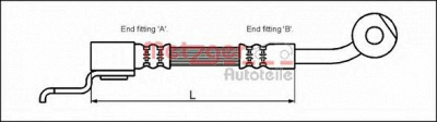 METZGER 4113523 -  Тормозной шланг
