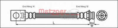 METZGER 4113524 -  Тормозной шланг