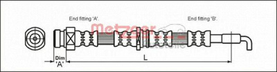 METZGER 4113669 -  Тормозной шланг