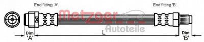 METZGER 4114085 -  Тормозной шланг