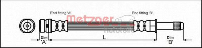 METZGER 4114678 -  Тормозной шланг