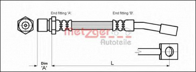 METZGER 4114679 -  Тормозной шланг
