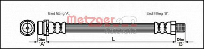 METZGER 4114704 -  Тормозной шланг