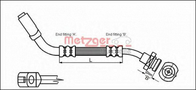 METZGER 4114723 -  Тормозной шланг