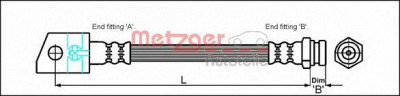 METZGER 4114749 -  Тормозной шланг