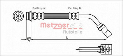 METZGER 4114751 -  Тормозной шланг