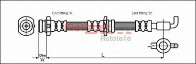 METZGER 4114757 -  Тормозной шланг