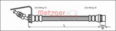 METZGER 4114761 -  Тормозной шланг