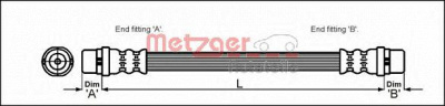 METZGER 4114775 -  Тормозной шланг