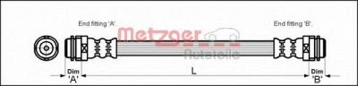 METZGER 4114798 -  Тормозной шланг