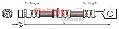 METZGER 4115194 -  Тормозной шланг