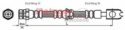 METZGER 4116204 -  Тормозной шланг