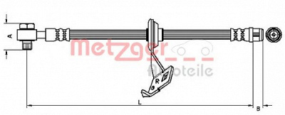 METZGER 4116206 -  Тормозной шланг