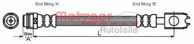METZGER 4116210 -  Тормозной шланг