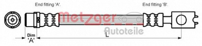 METZGER 4116213 -  Тормозной шланг