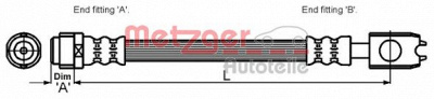 METZGER 4116215 -  Тормозной шланг