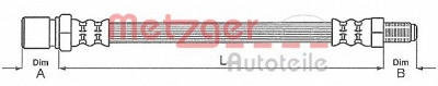 METZGER 4118524 -  Тормозной шланг