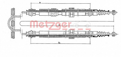 METZGER 4312 -  Трос, стояночная тормозная система